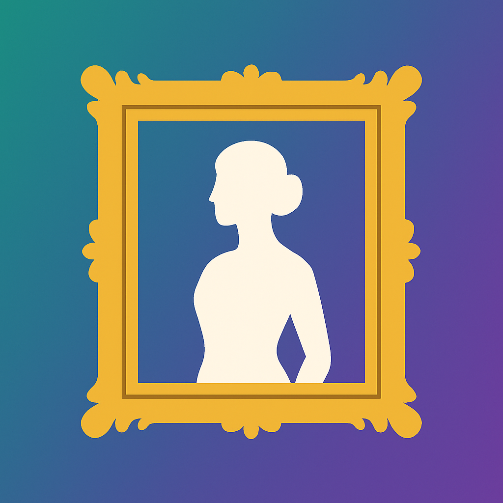 PornArt logo — a framed nude portrait silhouette